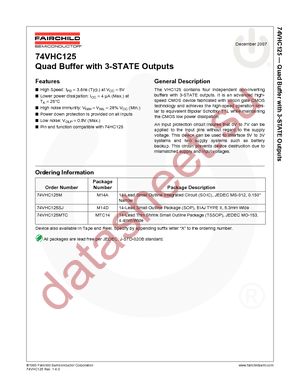 74VHC125M datasheet  